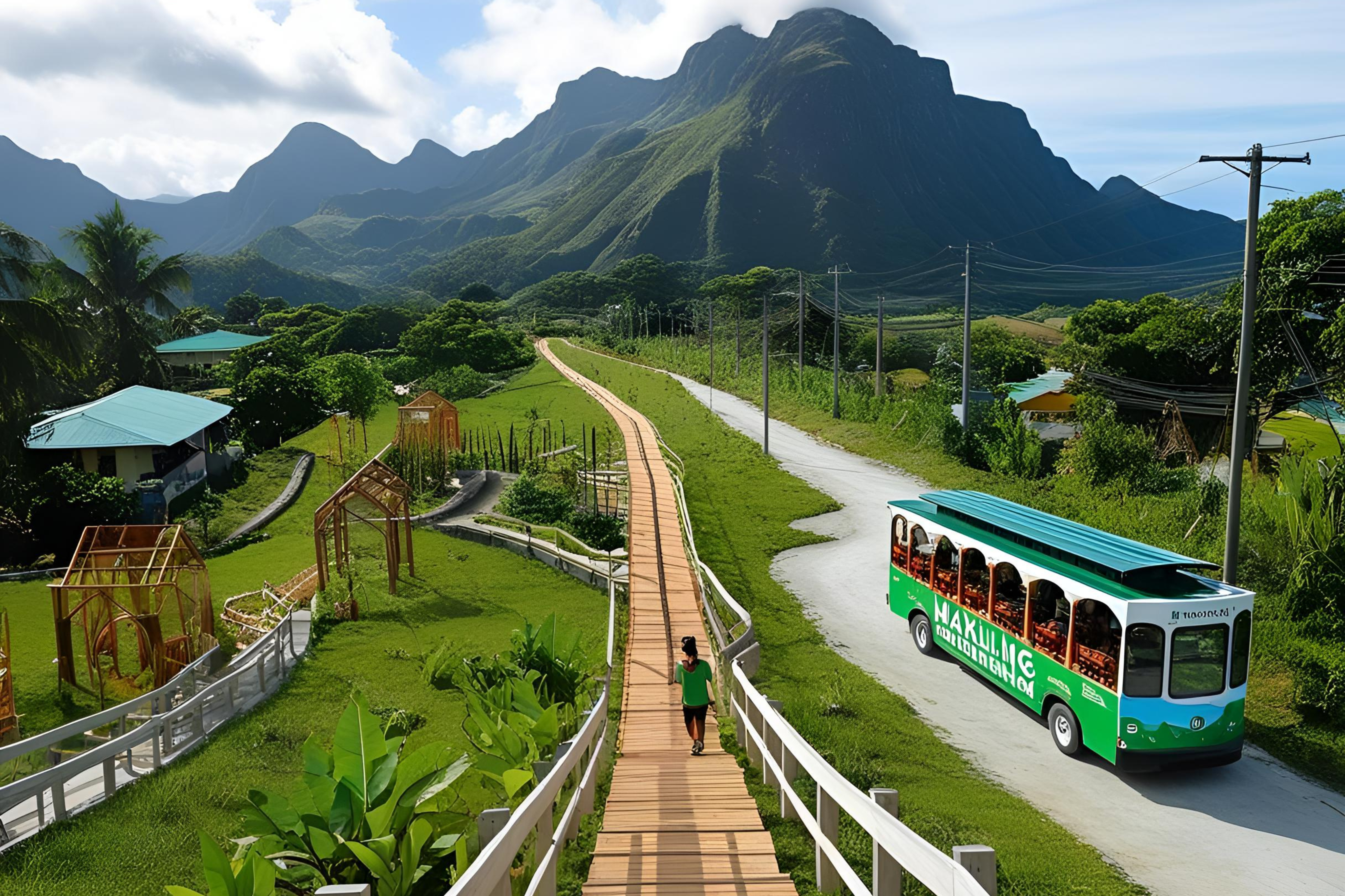 Scenic view of the Makiling Greenway trail