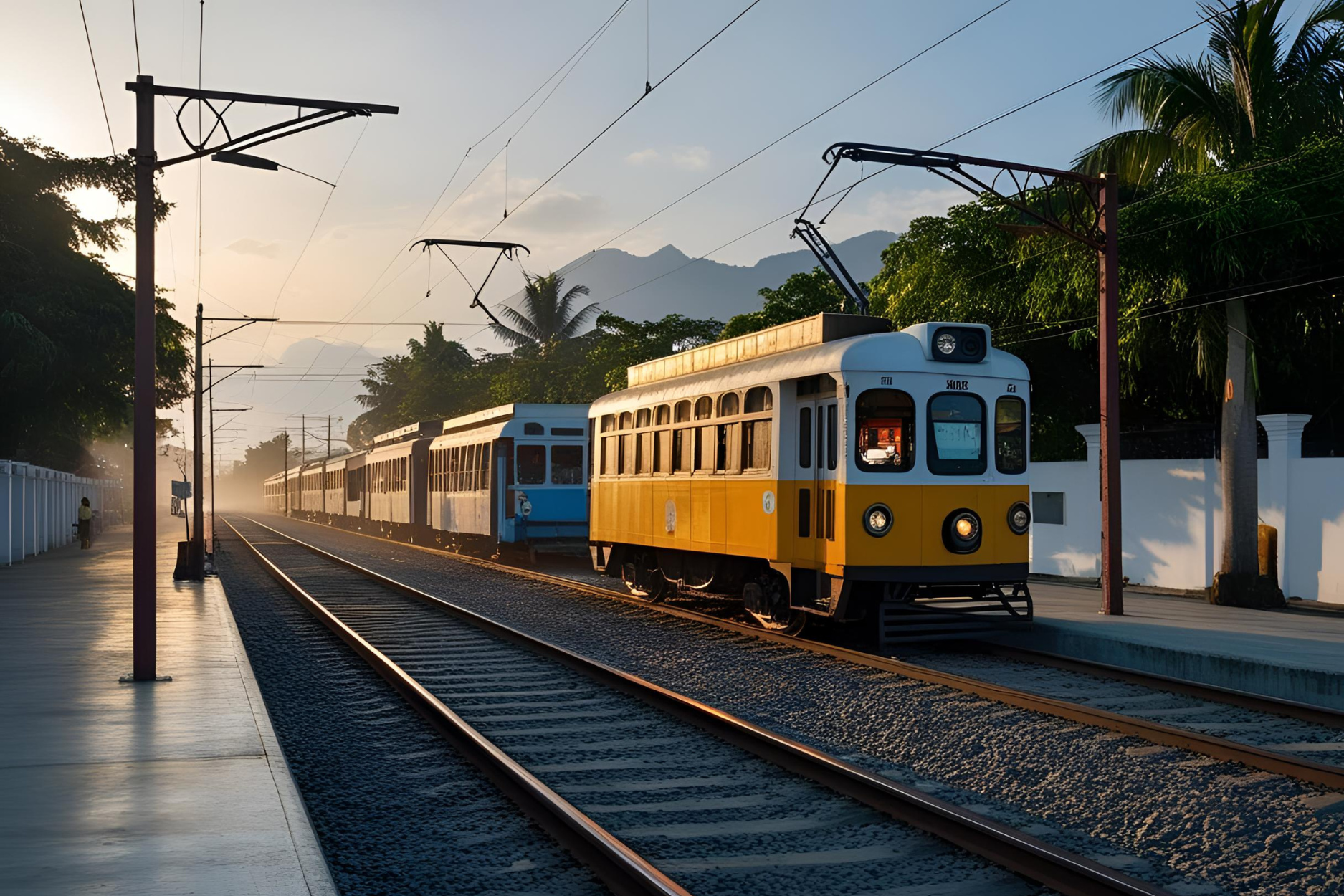 Train Trolley Morning